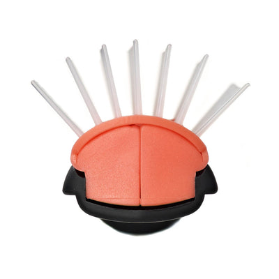 7 Row Rubber Pad Hairbrush - KS09