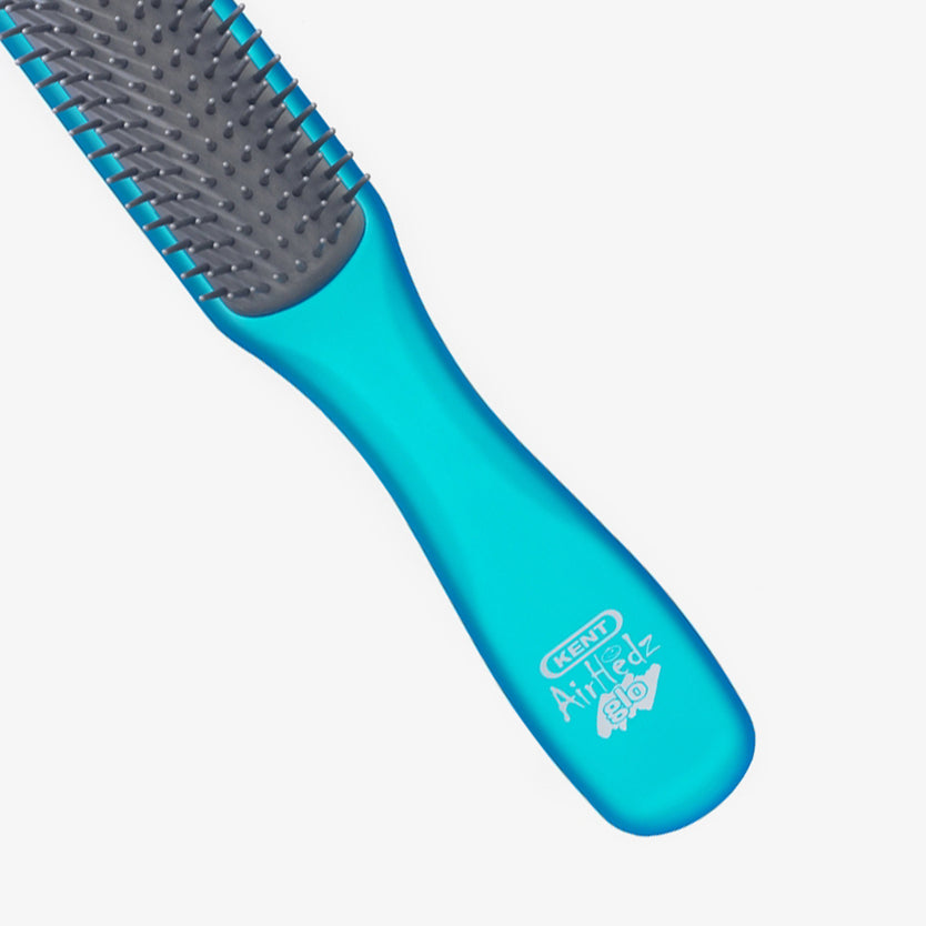 AirHedz Glo Half Round Detangling Brush in Blue - AHGLO01 BLUE