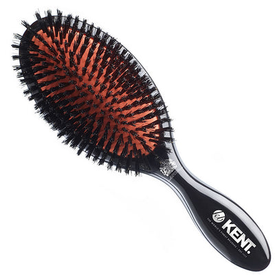 Classic Shine Large Pure Black Bristle Hairbrush - CSFL