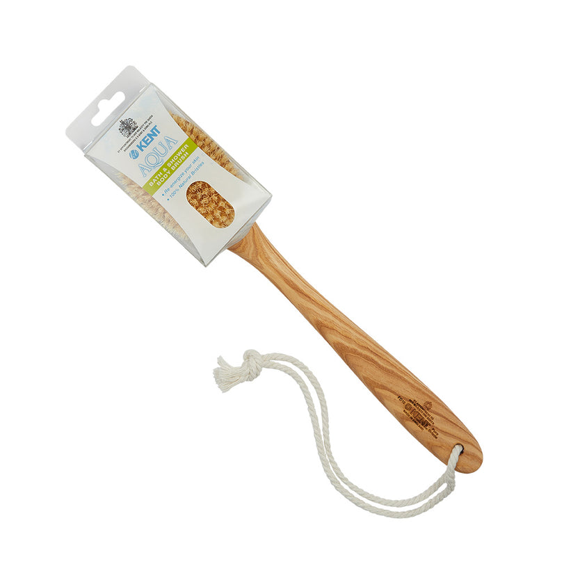 Luxury Ash Pure White Bath Brush with Fixed Head - FD10 - Packaging