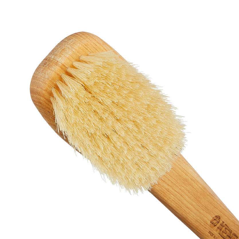 Ash Pure White Bristle Bath Bat with Fixed Head - Close Up