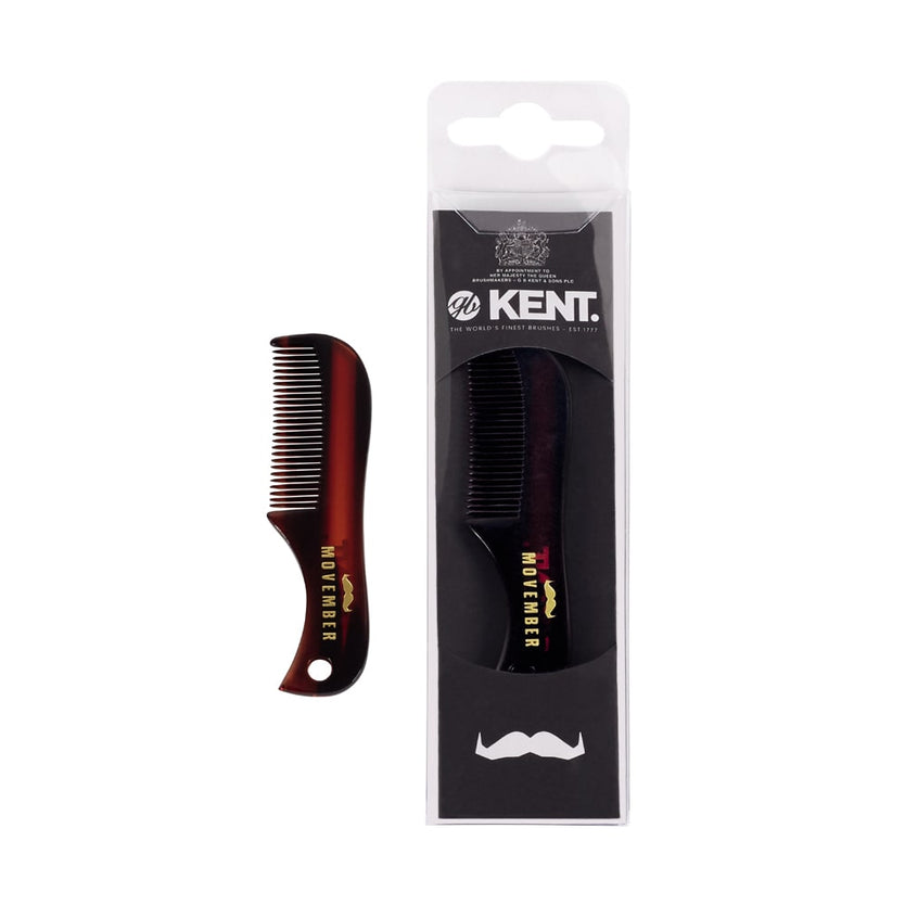 Kent Movember moustache comb with packet