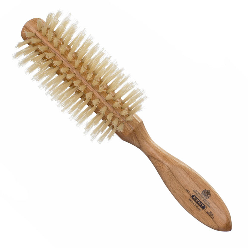 Ladies Finest Cherrywood Pure White Bristle Half Round Brush - LC7