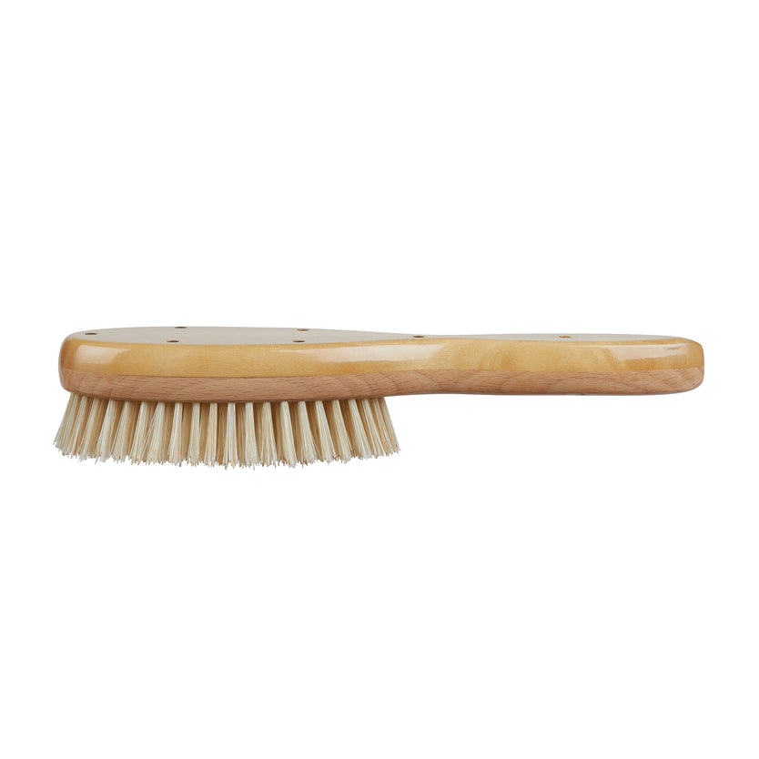 Handmade Satinwood Pure White Bristle Oval Hairbrush - LHS9