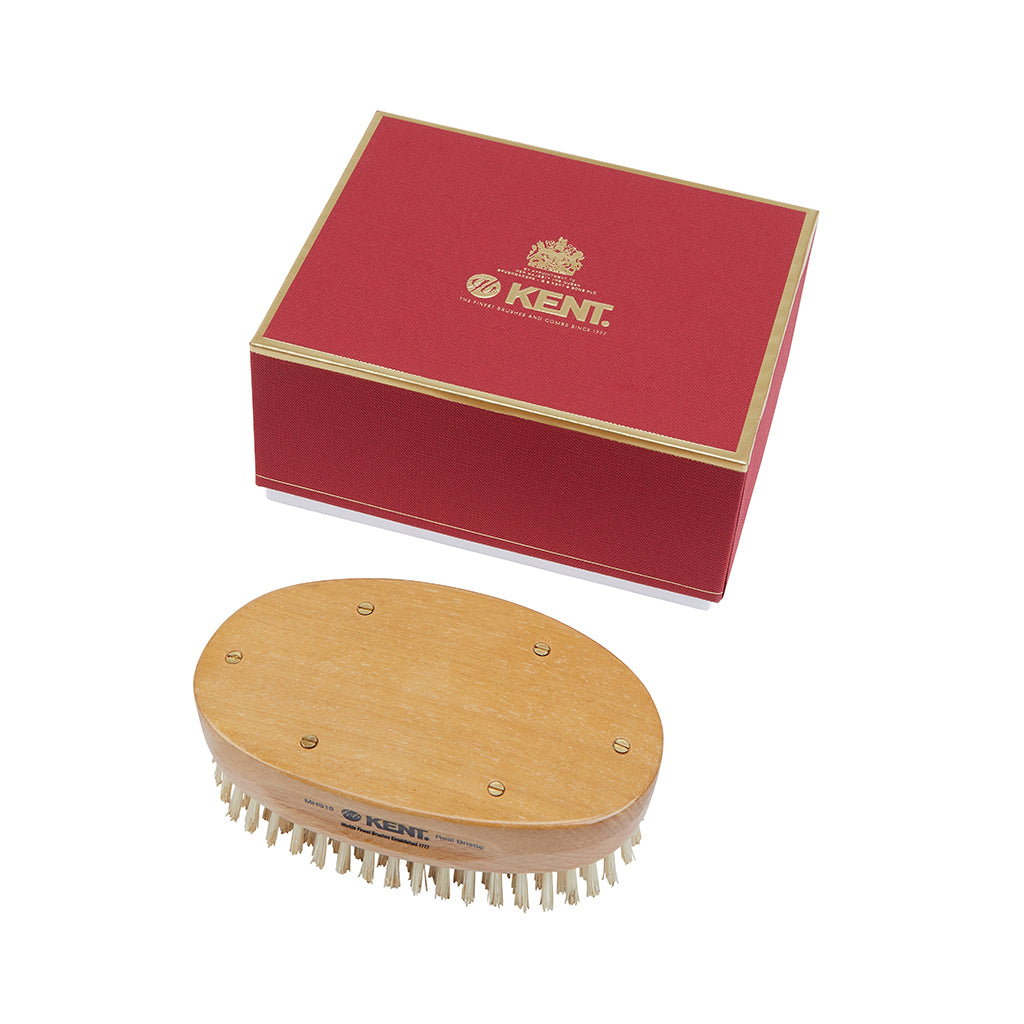 Handmade Satinwood Pure Bristle Military Style Brush - MHS18