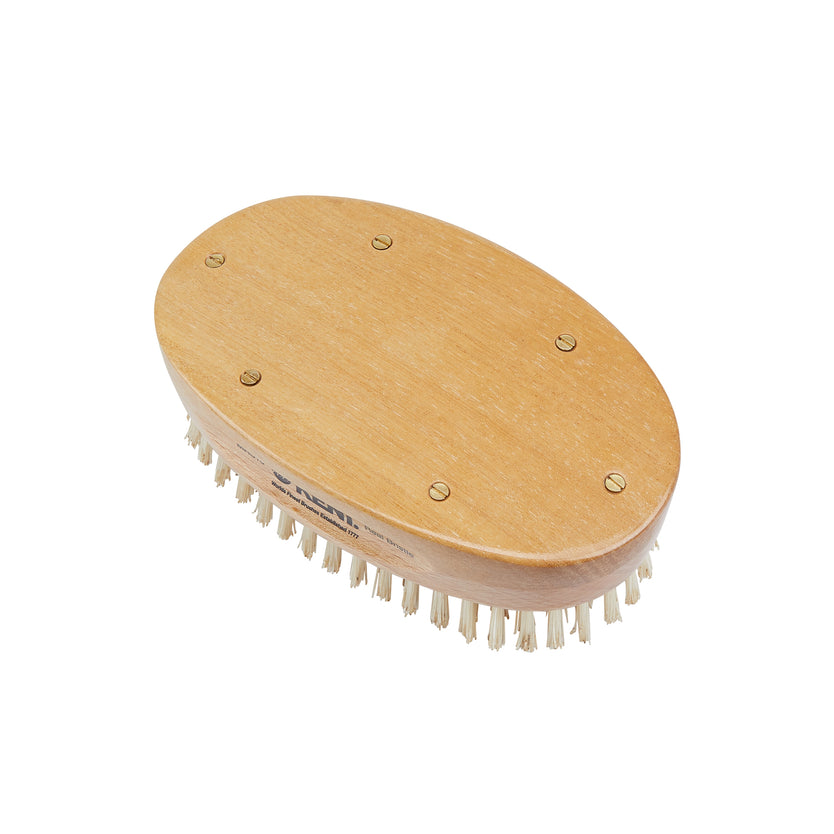 Handmade Satinwood Pure White Bristle Military Style Brush - MHS18