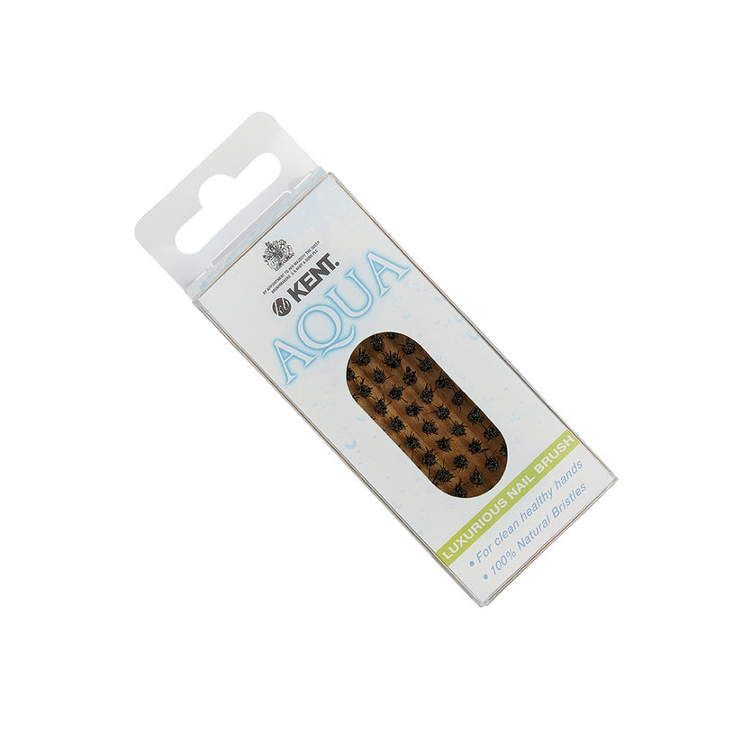 NB2 Ash Pure Black Bristle Extra Row Nail Brush - Front LR