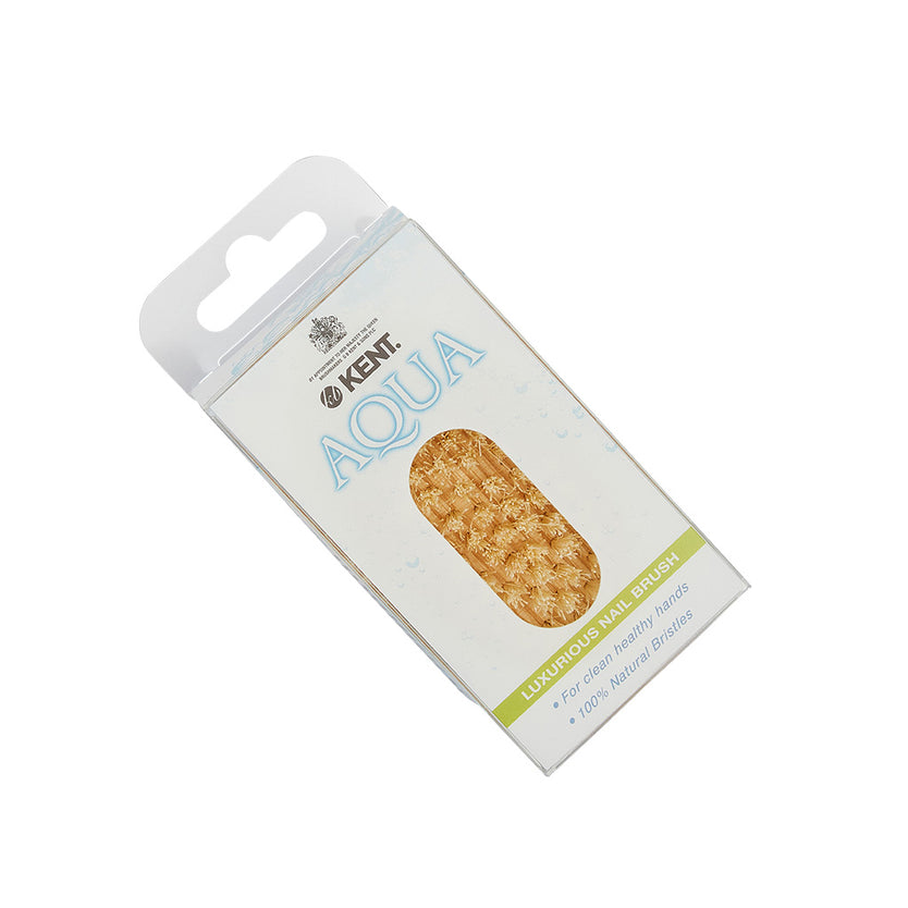 NB6 Extra Large Ash Pure White Bristle Nail Brush - Packaging Front LR