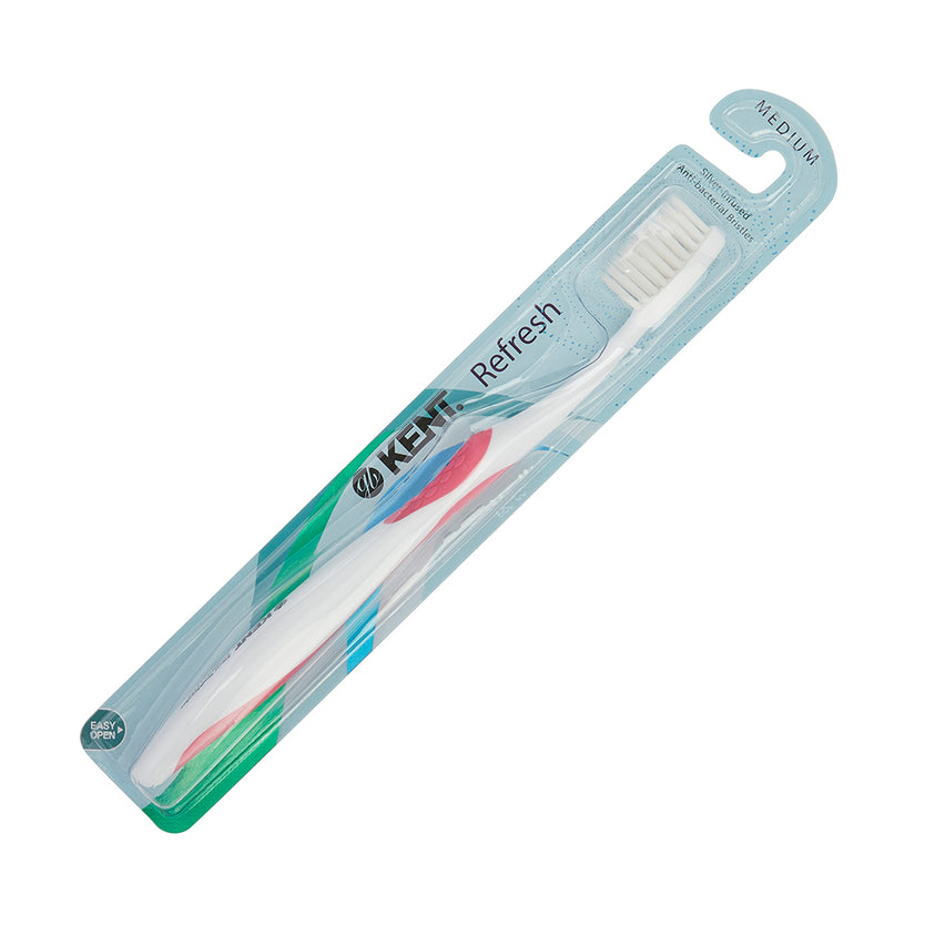 Silver-infused Medium Toothbrush in Red - TSIL REFRESH SR