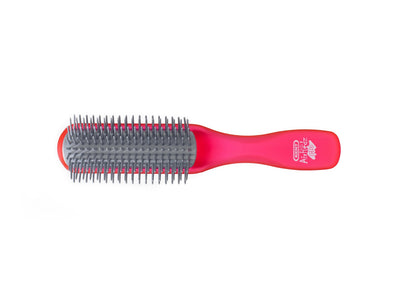 AirHedz Glo Half Round Detangling Brush in Red - AHGLO01 STRAW