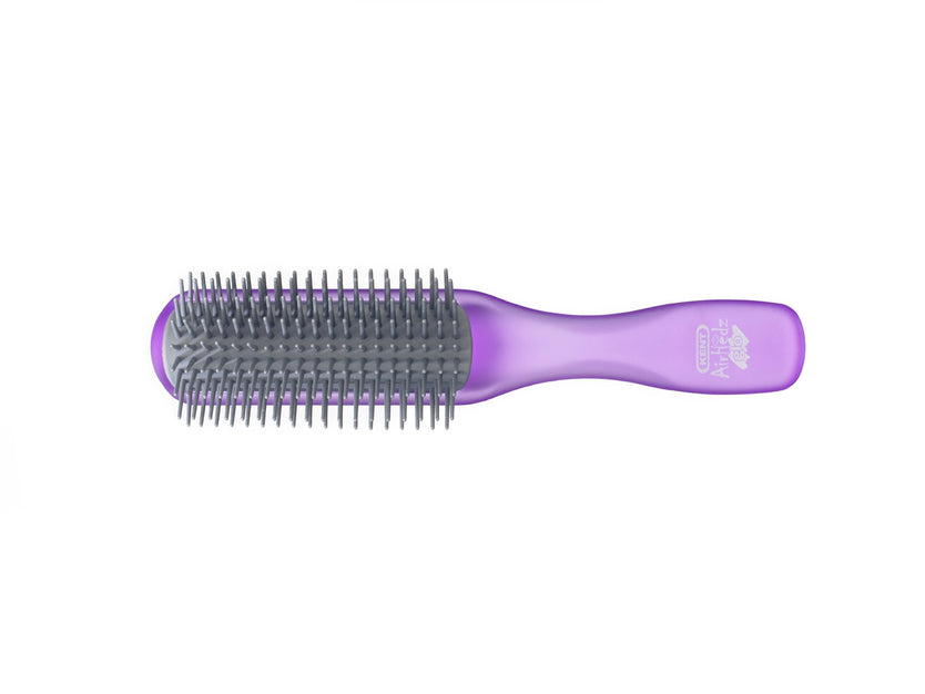 AirHedz Glo Half Round Detangling Brush in Purple - AHGLO01 PURP