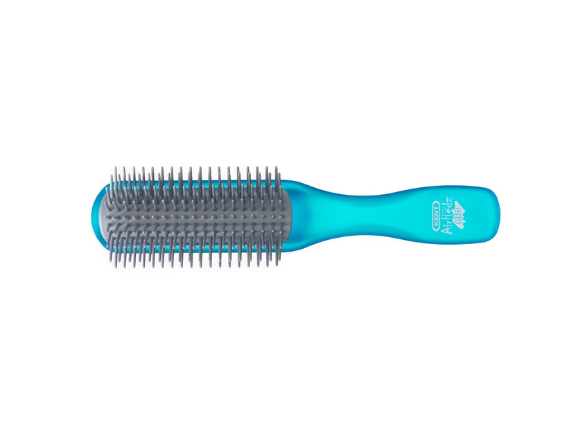 AirHedz Glo Half Round Detangling Brush in Blue - AHGLO01 BLUE
