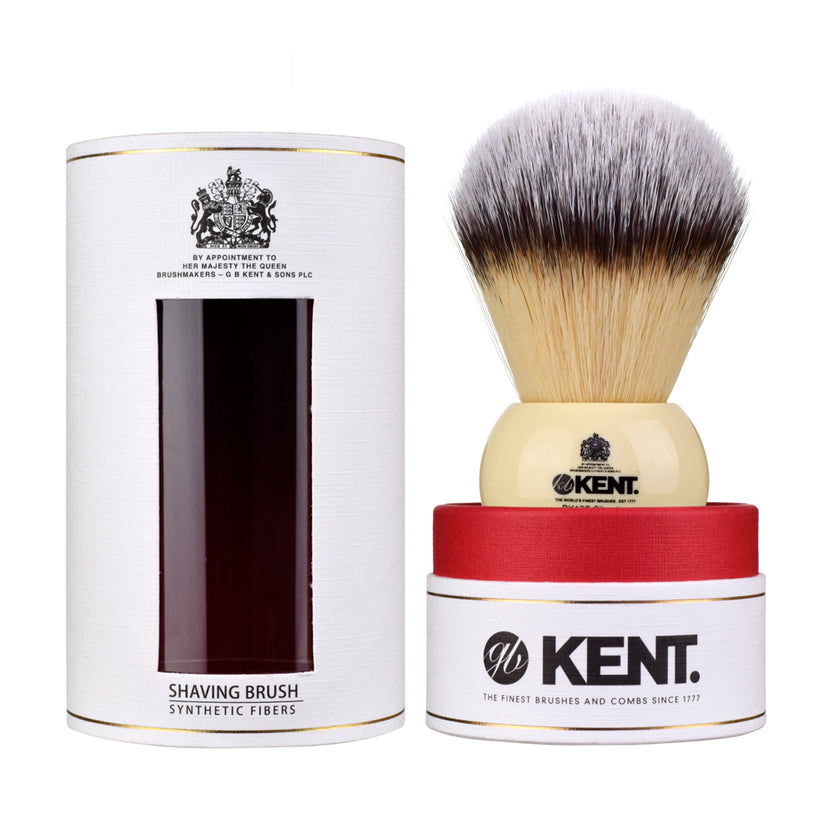 Extra Large Synthetic Ivory White Shaving Brush - BK12S