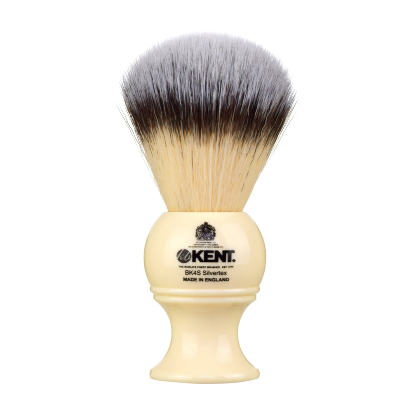 Medium Synthetic Ivory White Shaving Brush - BK4S