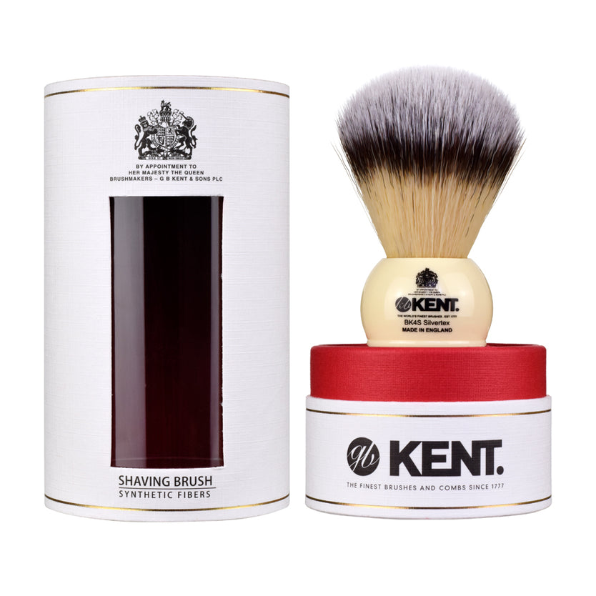 Medium Synthetic Ivory White Shaving Brush - BK4S