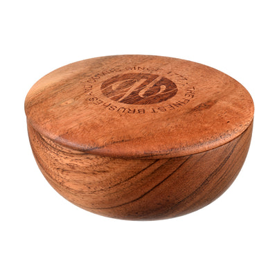 Dark Wood Shaving Bowl with Luxury Shaving Soap - SB6