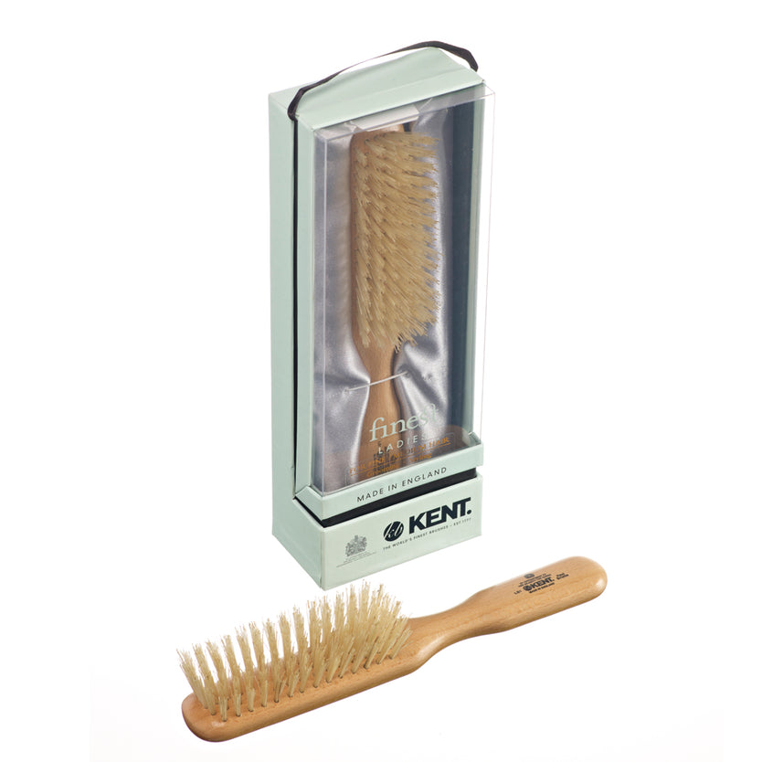 Ladies Finest Satinwood Pure White Bristle Narrow Brush - LS1