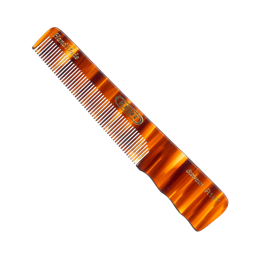 Handmade 138mm Pocket Comb with Thumb Grip Fine Hair - A R18T