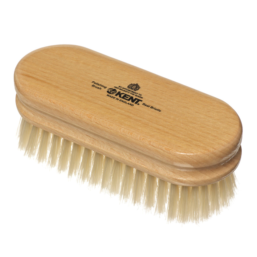 Finest Pure White Bristle Shoe Polishing Brush - SHOE W