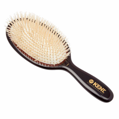 Classic Shine Large Soft White Pure Bristle Hairbrush - CSGL