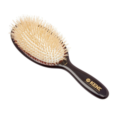 Classic Shine Medium Soft White Pure Bristle Hairbrush - CSGM