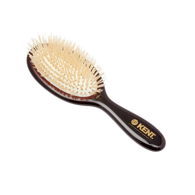 Classic Shine Small Soft White Pure Bristle Hairbrush - CSGS