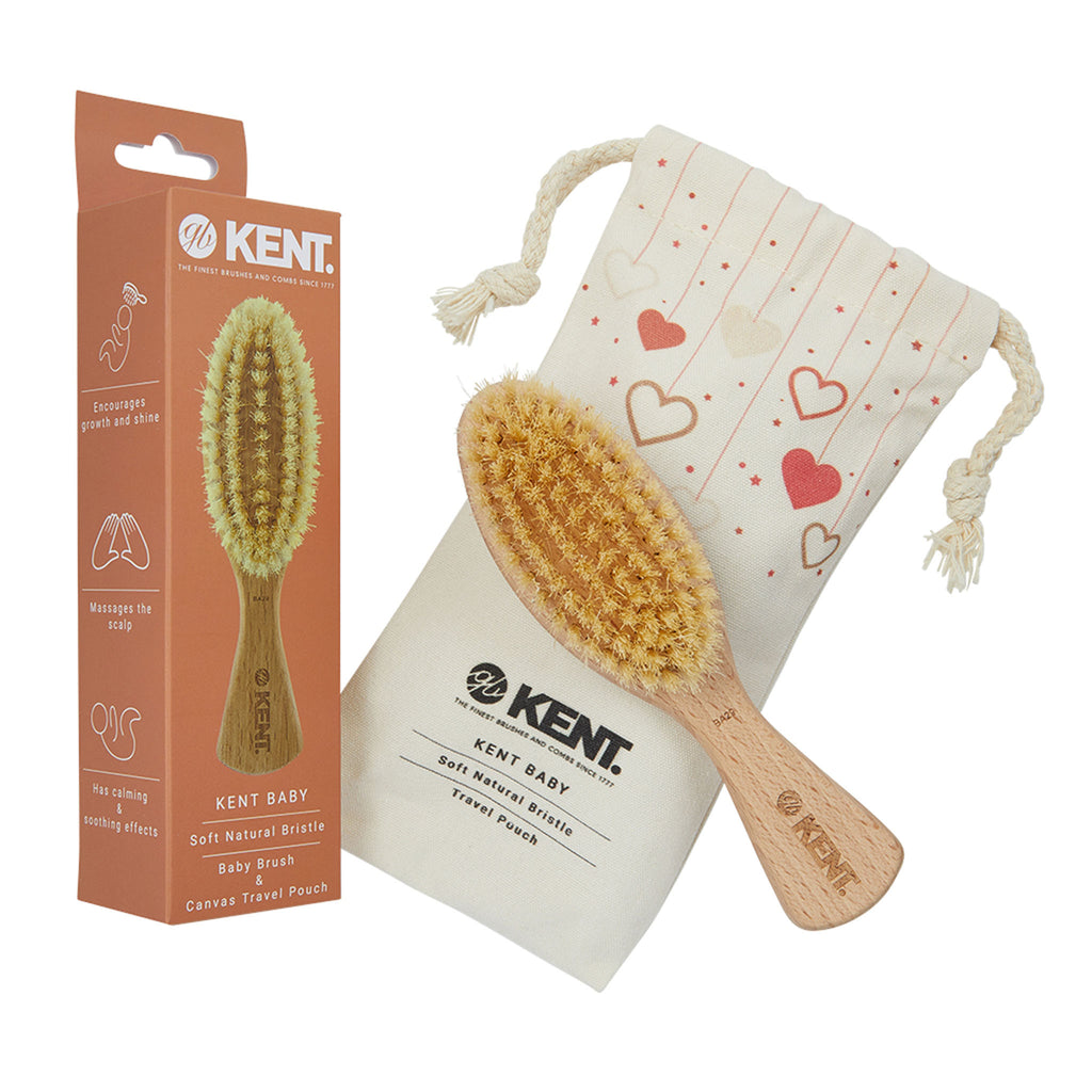 Soft Bristle Beechwood Brush Canvas Travel Pouch BA29