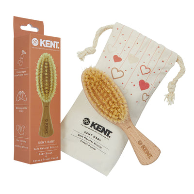 Kent Brushes Baby Brush with Travel Bag and Packaging