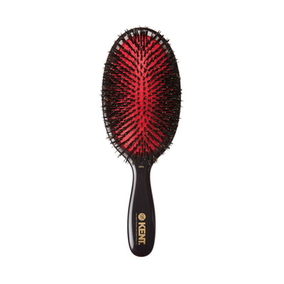 CSFL - Classic Shine Large Pure Black Bristle Hairbrush Front View - LR