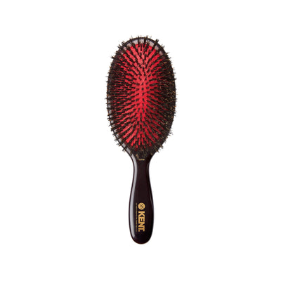 CSFM - Classic Shine Medium Pure Black Bristle Hairbrush Front View - LR