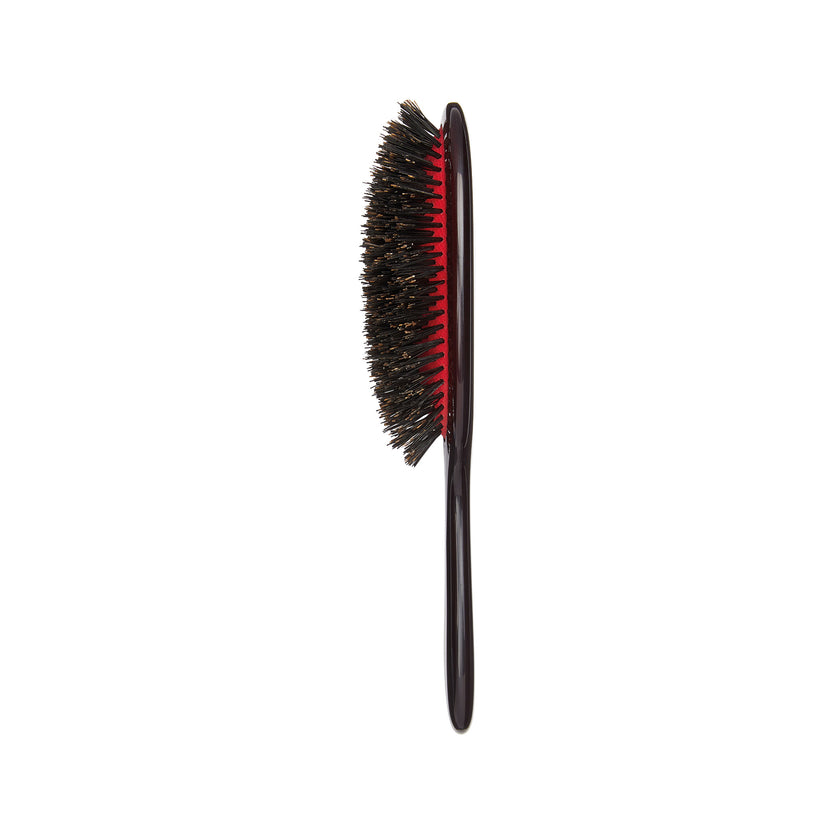 CSFM - Classic Shine Medium Pure Black Bristle Hairbrush Side View - LR