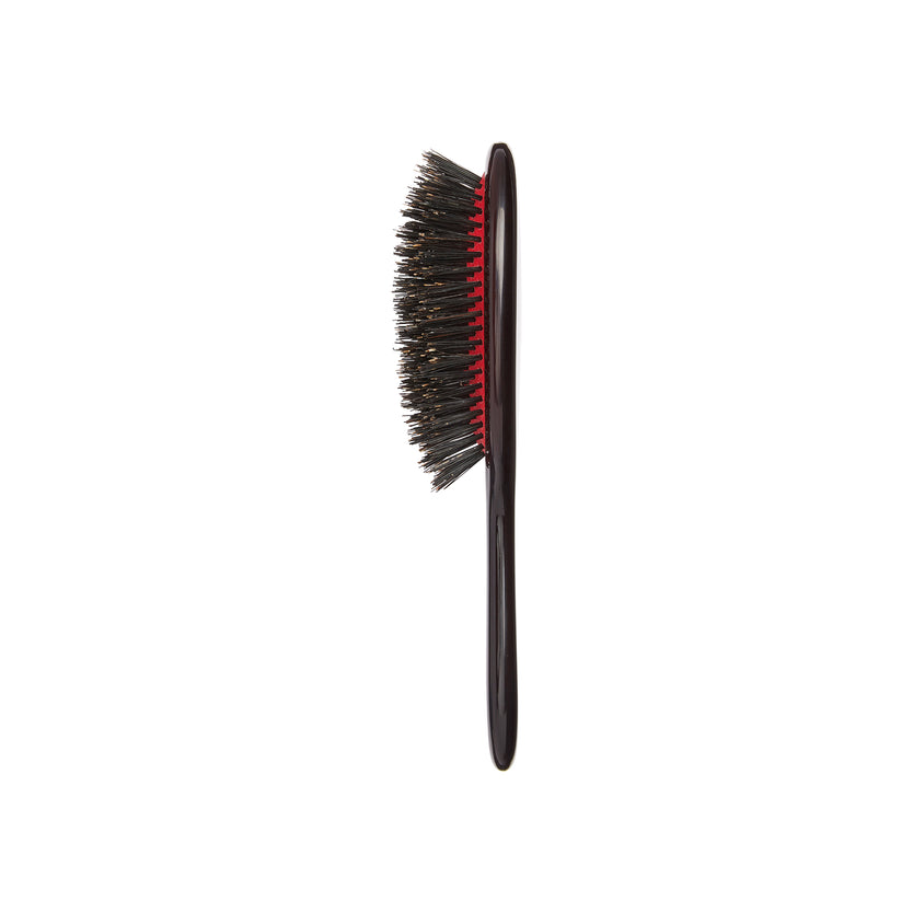 CSFS - Classic Shine Small Pure Black Bristle Hairbrush Side View - LR