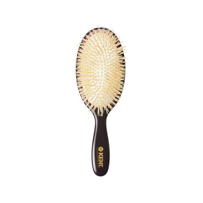 CSGM - Classic Shine Medium Soft White Pure Bristle Hairbrush Front View - LR