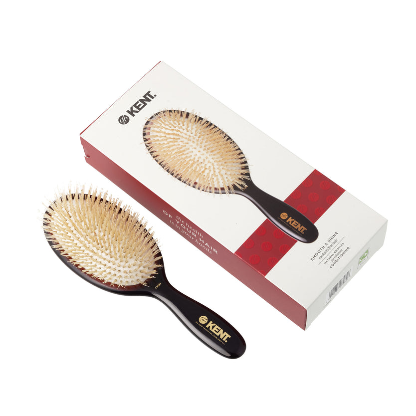 CSGM - Classic Shine Medium Soft White Pure Bristle Hairbrush Packaging 3 - LR