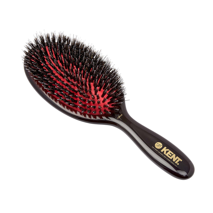 CSMM - Classic Shine Medium Mixed Bristle Hairbrush Front Slant View - LR