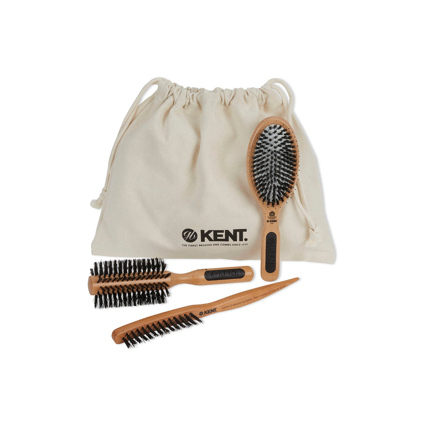 GIFT SET ESSENTIALS - Hairbrush Essentials Gift Set  Front View - LR