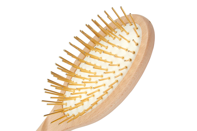 GOLD-L - The Gold Pin Hairbrush Pin Detail View - LR