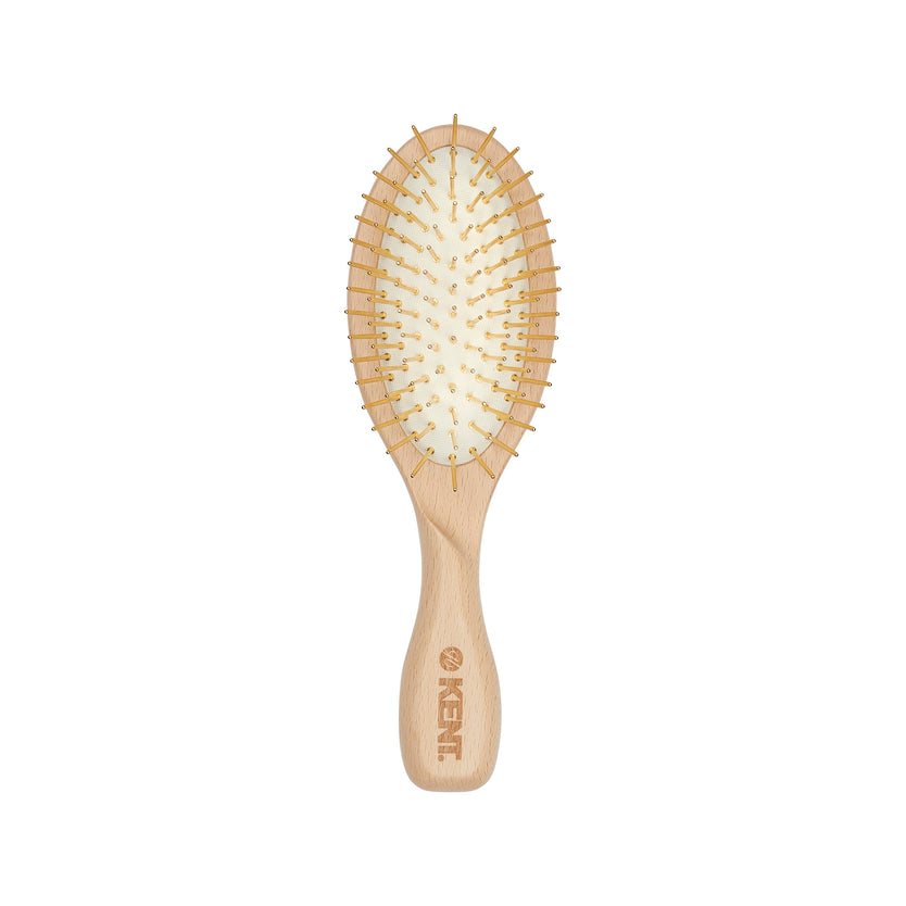 GOLD-L - The Gold Pin Hairbrush Front View - LR