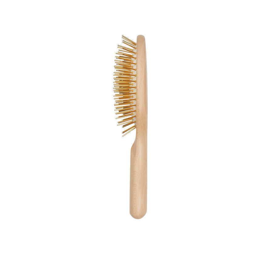 GOLD-L - The Gold Pin Hairbrush Side View - LR