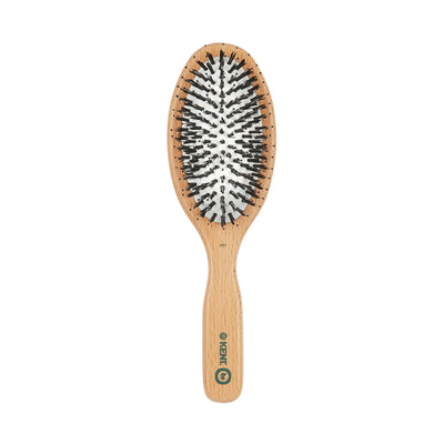 V01 - Large Cushion Vegan Bristle Nylon Mix Hairbrush Front View - LR