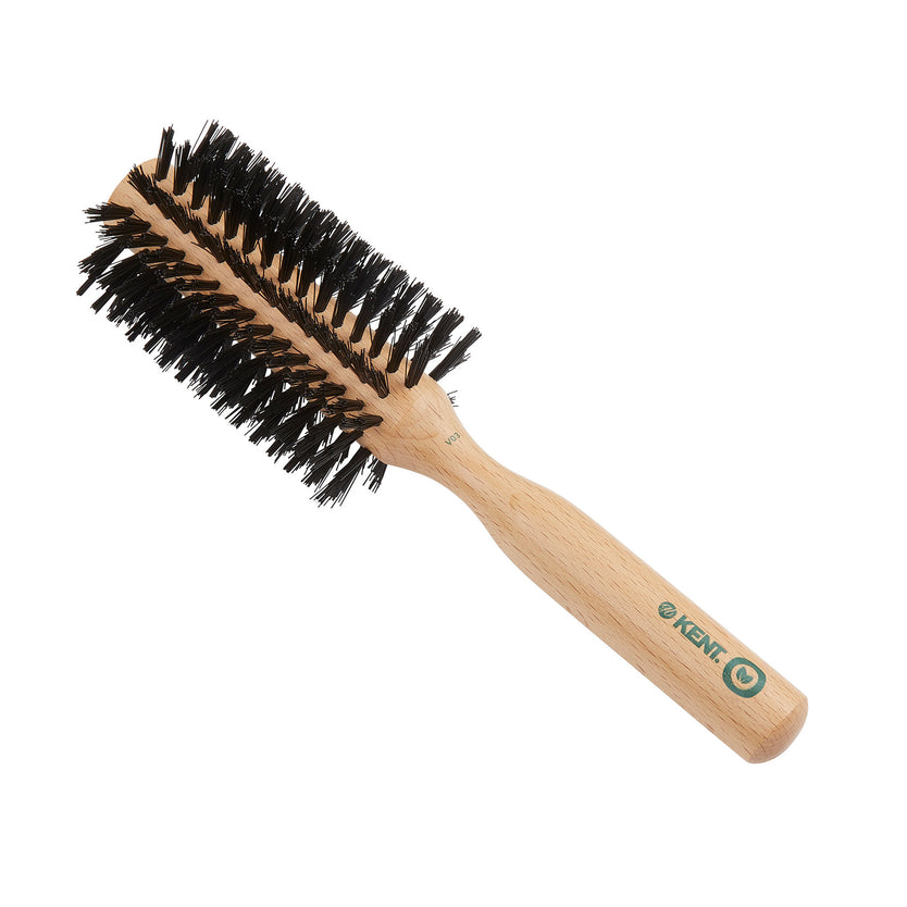 V03 - 60mm Vegan Bristle Round Brush Front Slant View - LR