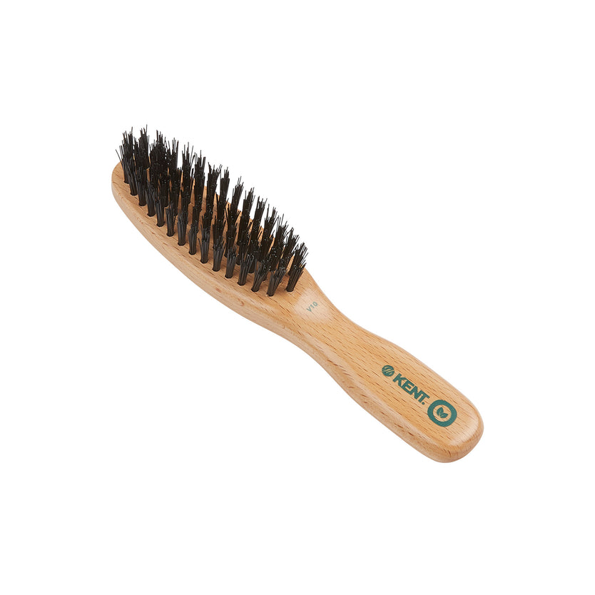 V10 - Vegan Bristle Travel Hairbrush Front Slant View - LR