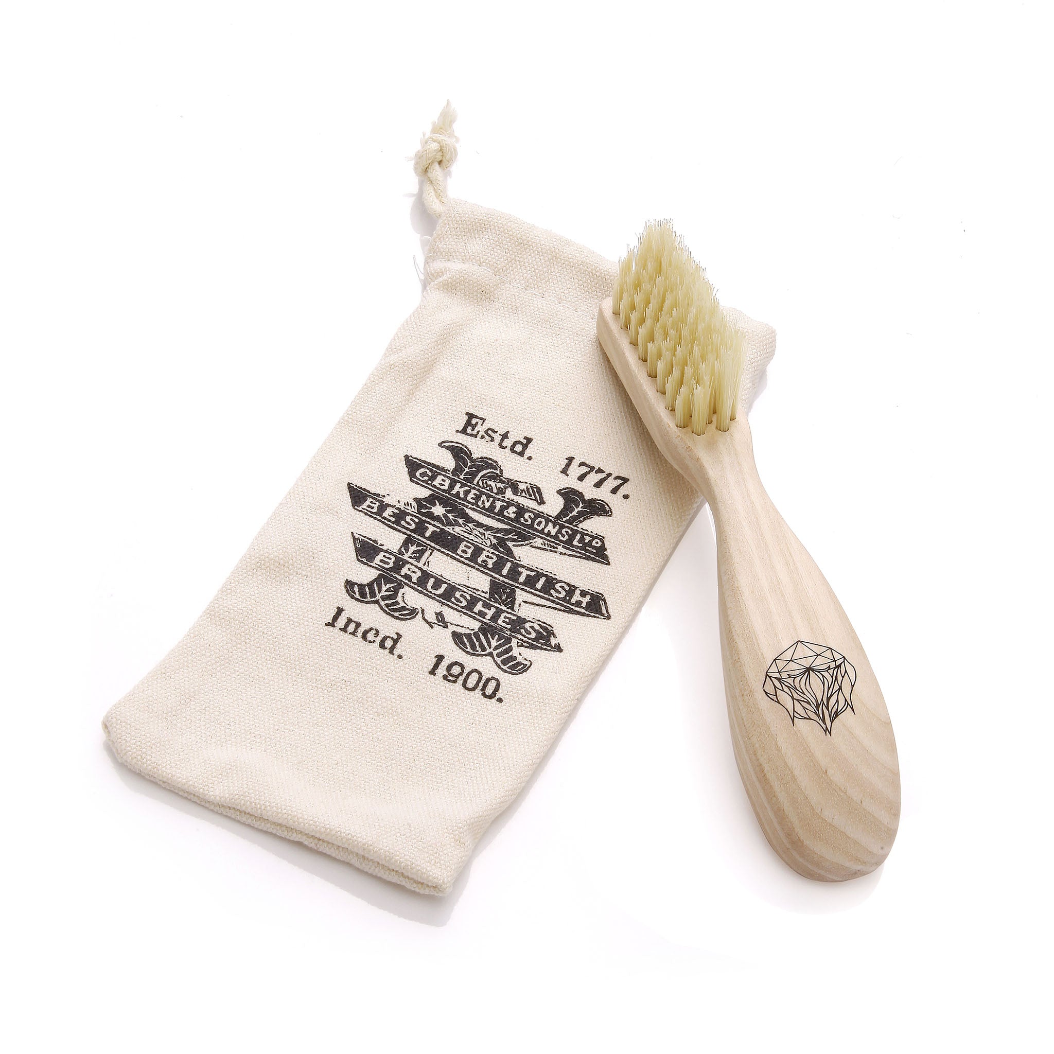 Wooden Left Handed Beard Brush - BRD3 | Kent Brushes