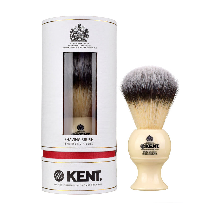 Large Synthetic Ivory White Shaving Brush - BK8SL