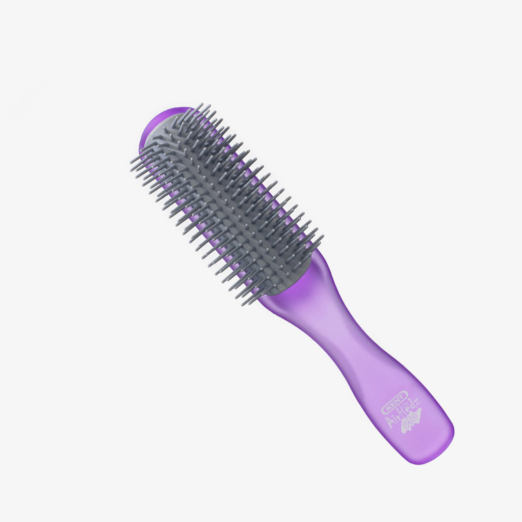 AirHedz Glo Half Round Detangling Brush AHGLO01 PURP