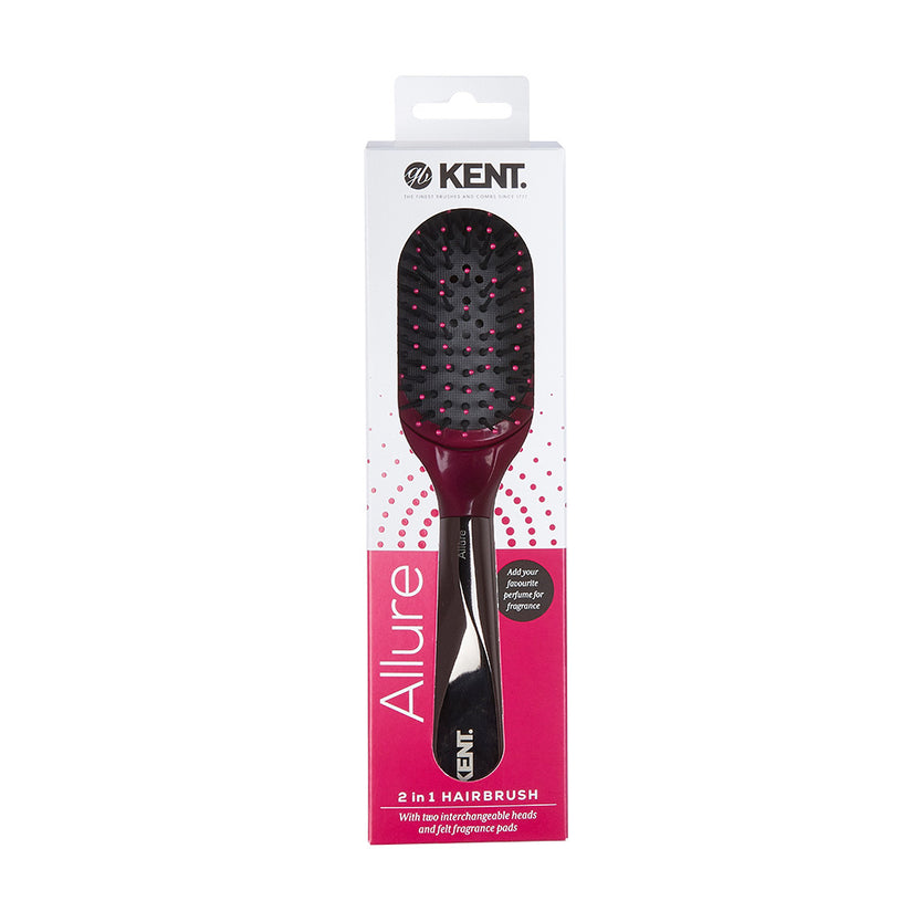 2-in-1 Hairbrush with Perfume Pads - ALLURE