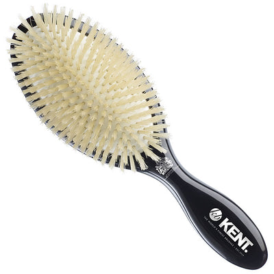 Classic Shine Large Soft White Pure Bristle Hairbrush - CSGL
