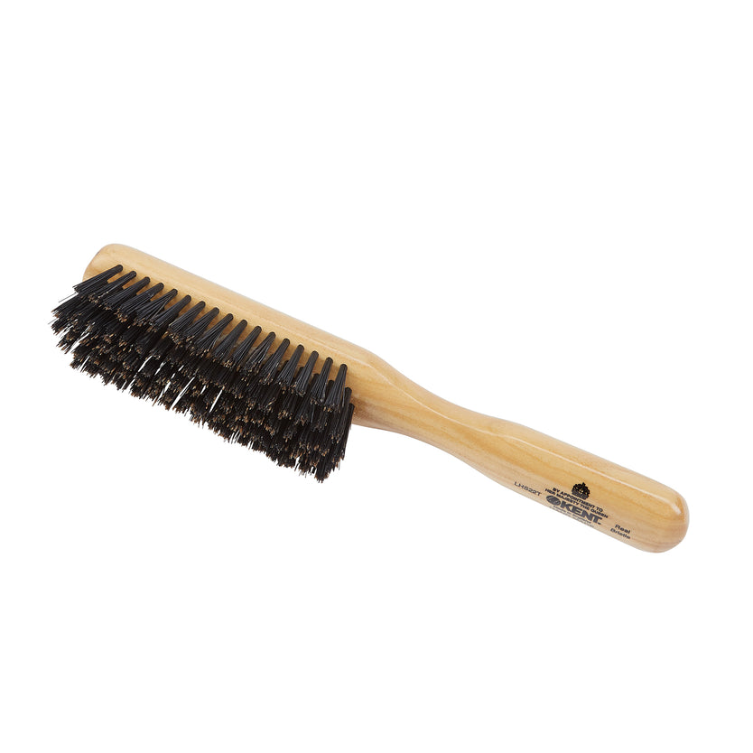 Handmade Satinwood Pure Black Bristle Hairbrush - LHS22T