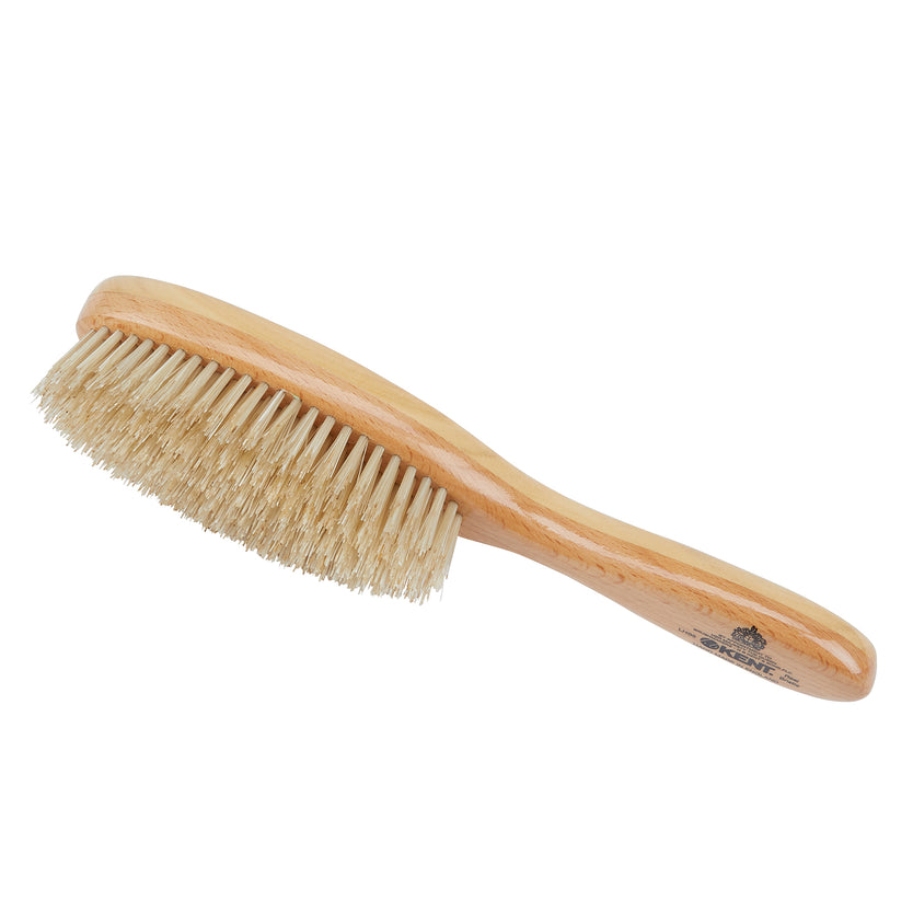 Handmade Satinwood Pure White Bristle Oval Hairbrush - LHS5