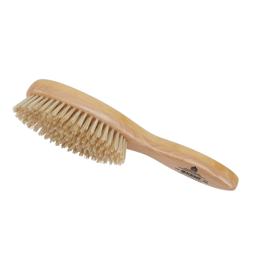 Handmade Satinwood Pure White Bristle Oval Hairbrush - LHS9